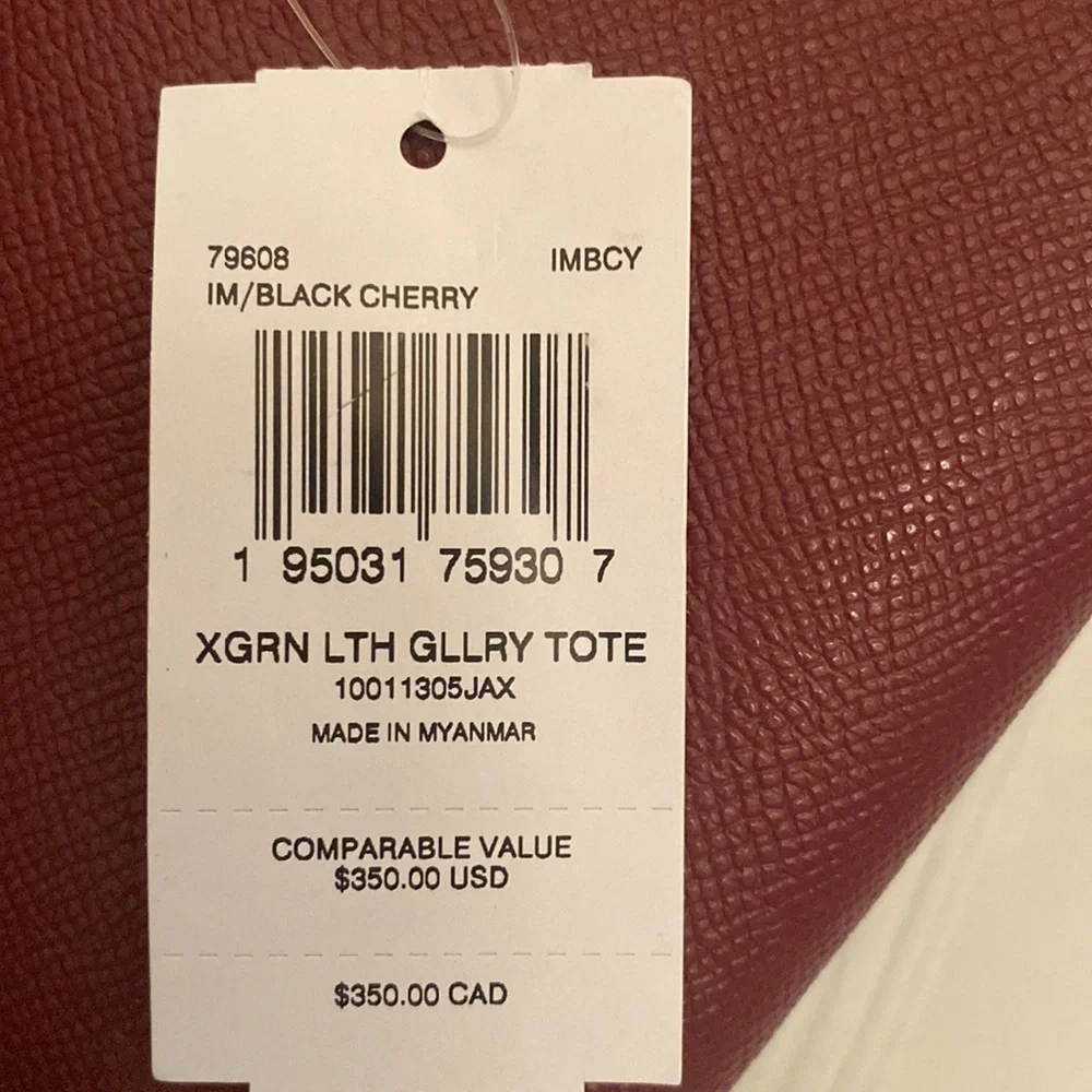 Authentic Coach Gallery Tote Bag NWT - Picture 6 of 6